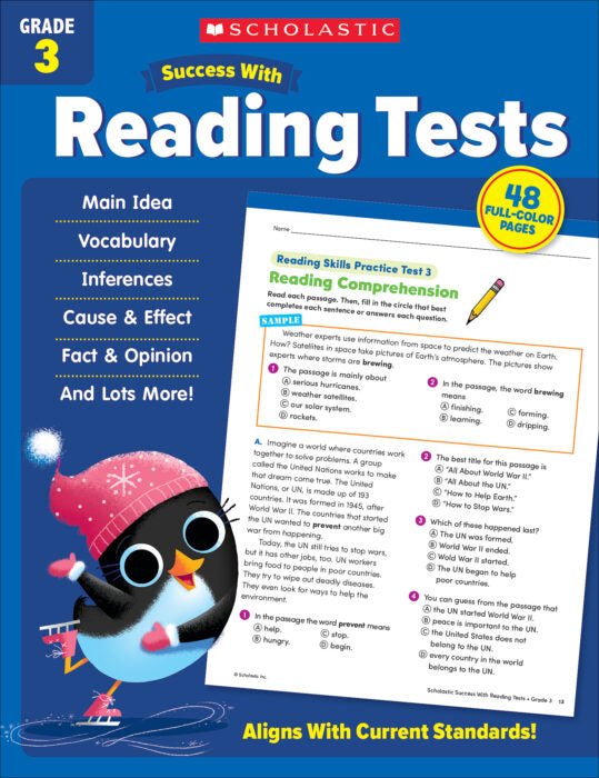 Scholastic Success With Reading Tests Grade 3-Subjects - Reading - Reading Books-Tools 4 Teaching-Classroom Decor and More