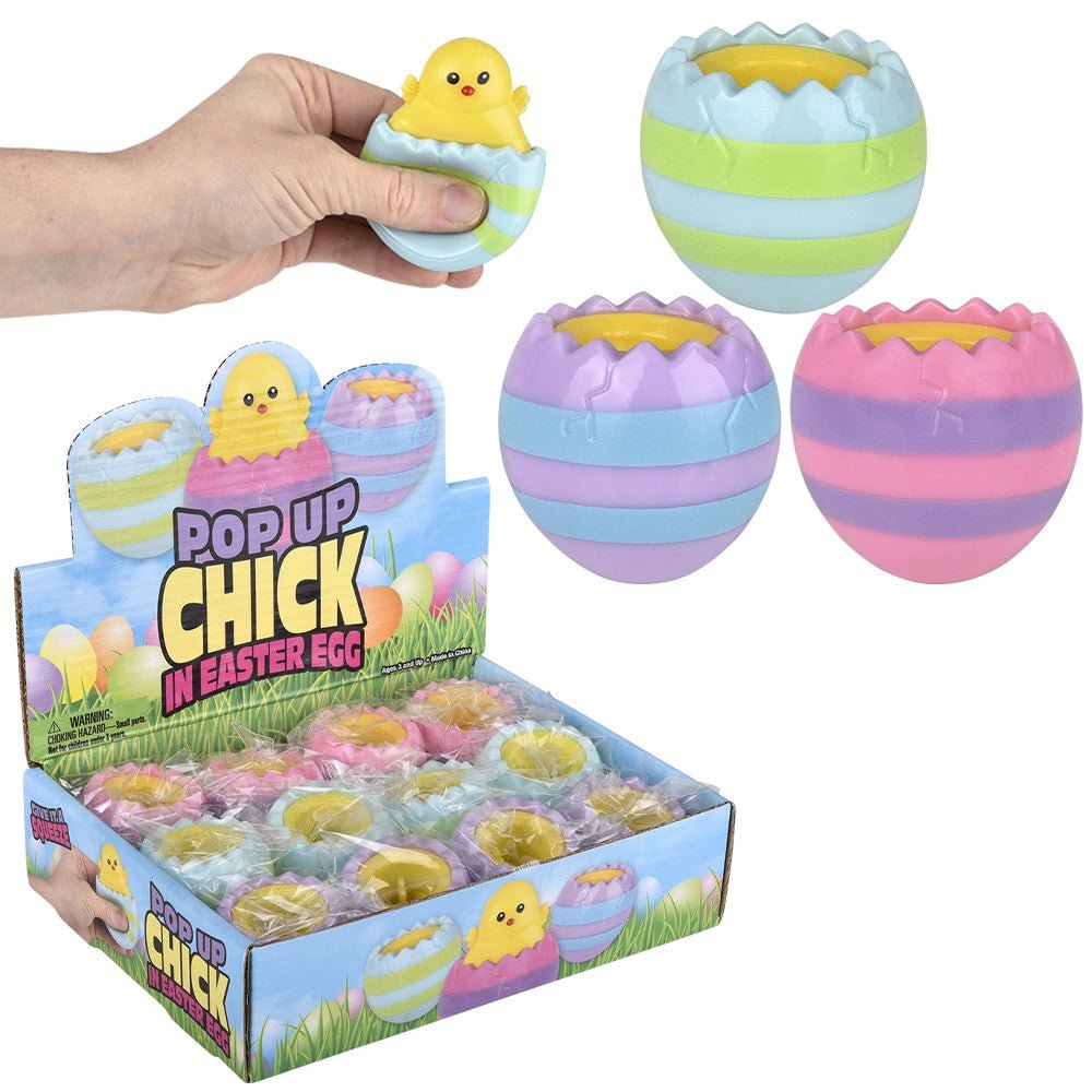 Squeezy Pop Up Hatching Chick 3" (Assorted)-Fidgets-Tools 4 Teaching-Classroom Decor and More