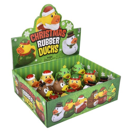Christmas Rubber Duckies 3.5" (Assorted Styles)-Fidgets-Tools 4 Teaching-Classroom Decor and More