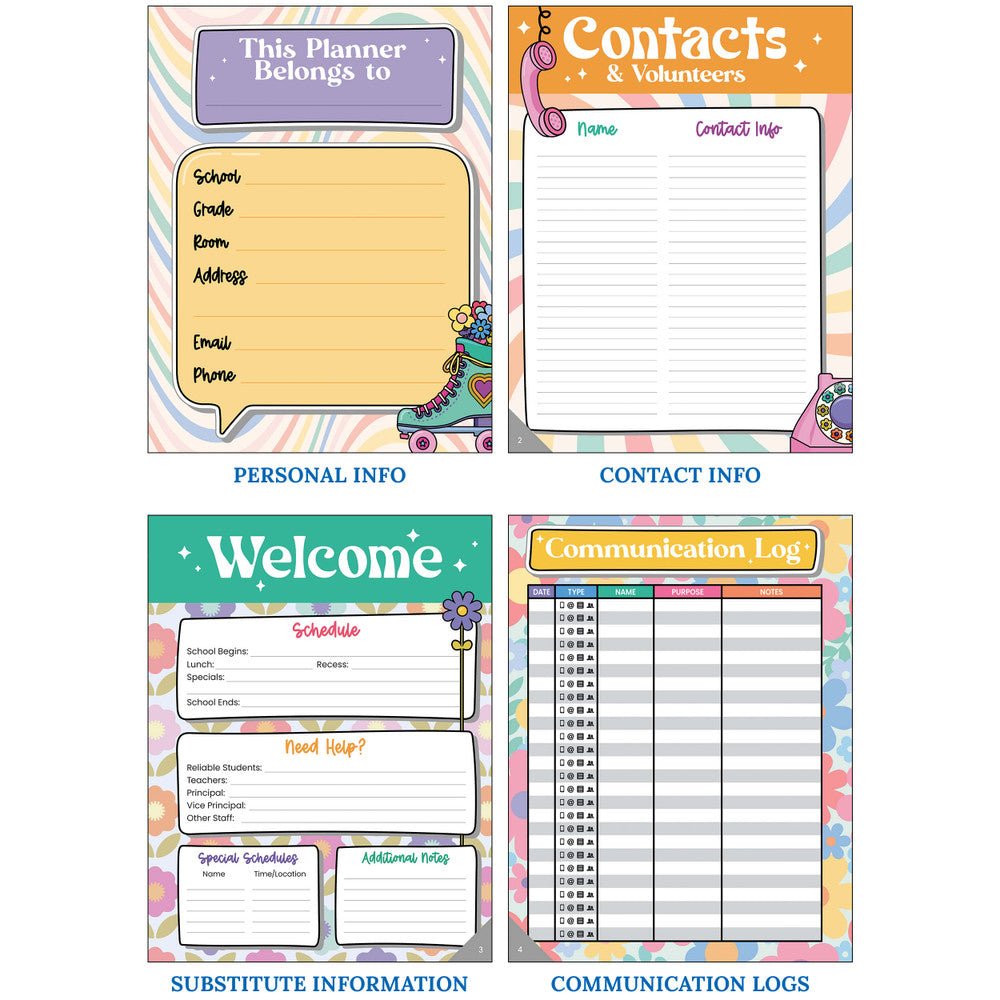 Retro Remix Teacher Planner-Record & Plan Books-Tools 4 Teaching-Classroom Decor and More