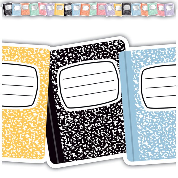 Cool for School Composition Books Die-Cut Border Trim