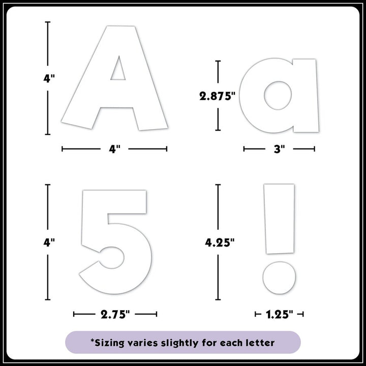 White 4" Everyday Letters Combo Pack
