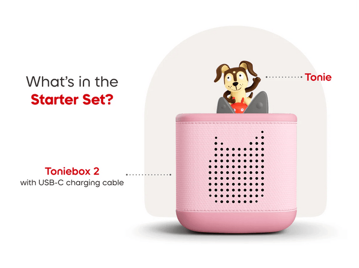 tonies® Playtime Puppy Toniebox 2 Starter Set - Cloud Pink-Toys-Tools 4 Teaching-Classroom Decor and More