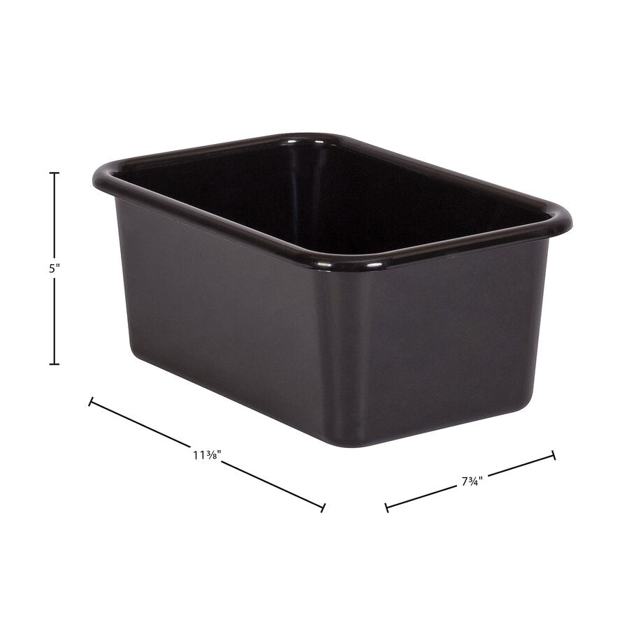 Small Plastic Storage Bin - Black - Tools 4 Teaching