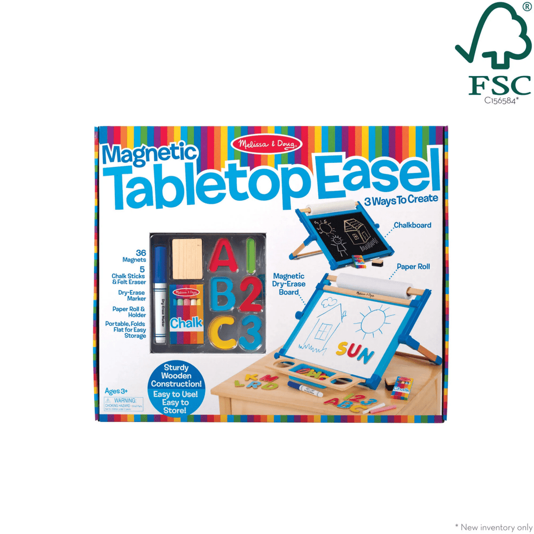 Double-Sided Magnetic Tabletop Easel-Art Supplies-Tools 4 Teaching-Classroom Decor and More