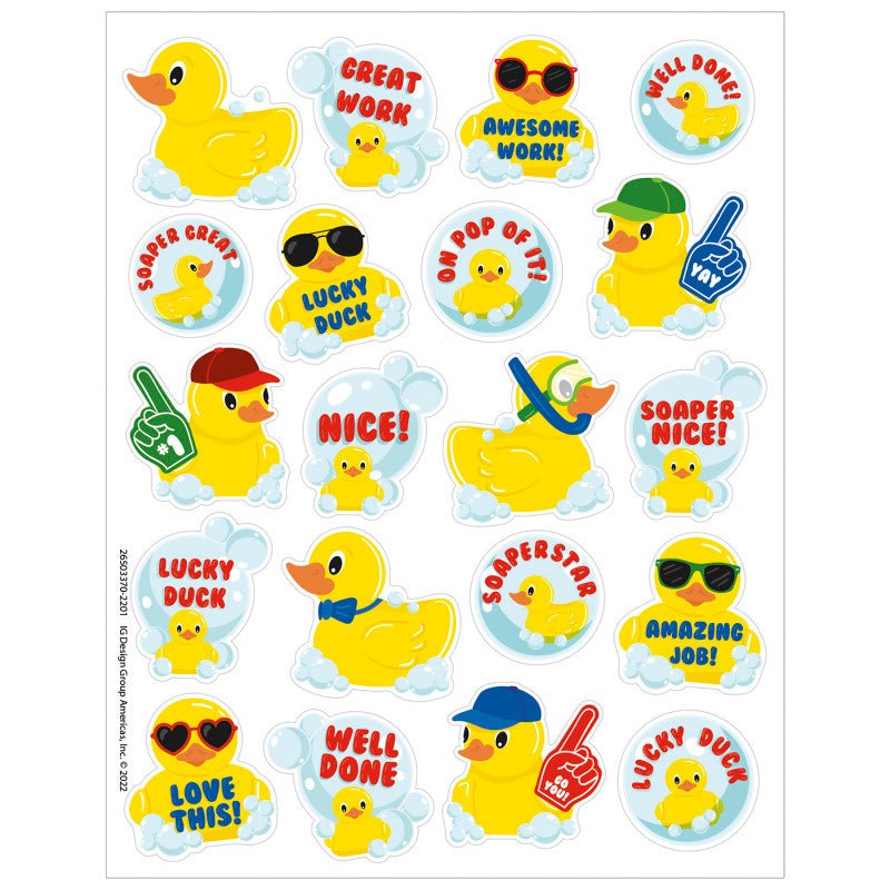 Rubber Duckies (Bubblebath) Stickers-Stickers-Tools 4 Teaching-Classroom Decor and More