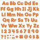 Orange 4" Everyday Letters Combo Pack