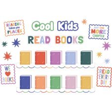 Color Crush- Cool Kids Read Books Mini Bulletin Board-Mini Bulletin Boards-Tools 4 Teaching-Classroom Decor and More