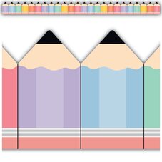 Cool For School Pencils Die-Cut Border Trim-Borders-Tools 4 Teaching-Classroom Decor and More