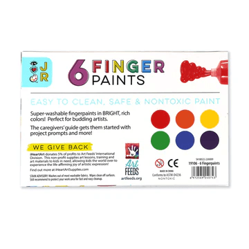 JR 6 Washable Fingerpaints-Craft Activity-Tools 4 Teaching-Classroom Decor and More