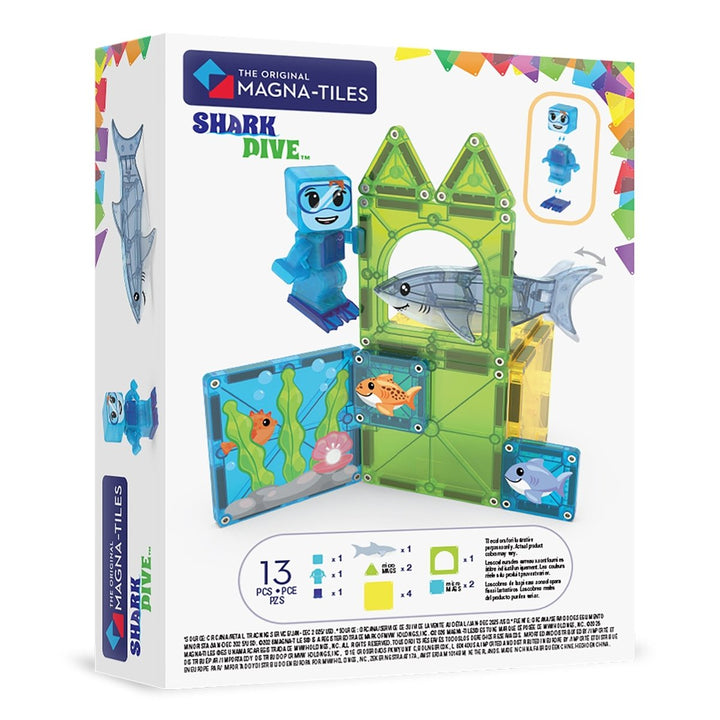 MAGNA-TILES® Shark Dive 13 Piece Set - Tools 4 Teaching