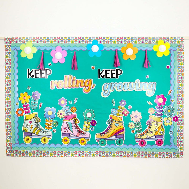 Retro Remix Flowers and Tassels-Garland-Tools 4 Teaching-Classroom Decor and More