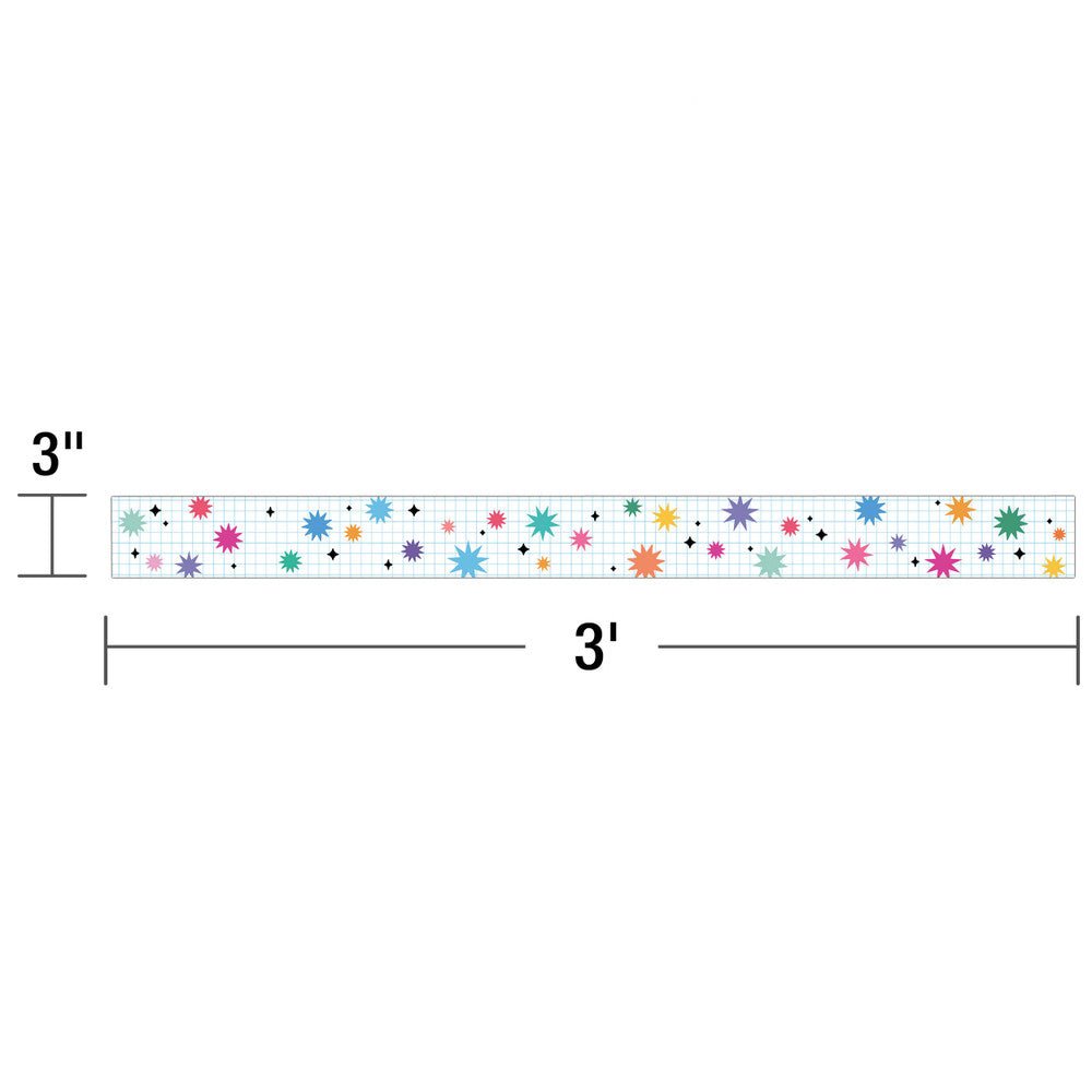 Retro Remix Bursts & Twinkles Border-Borders-Tools 4 Teaching-Classroom Decor and More