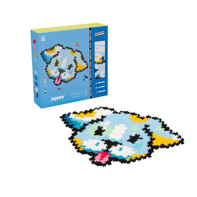 PLUS - PLUS® Puzzle by Number® - 500 pc Puppy - Tools 4 Teaching