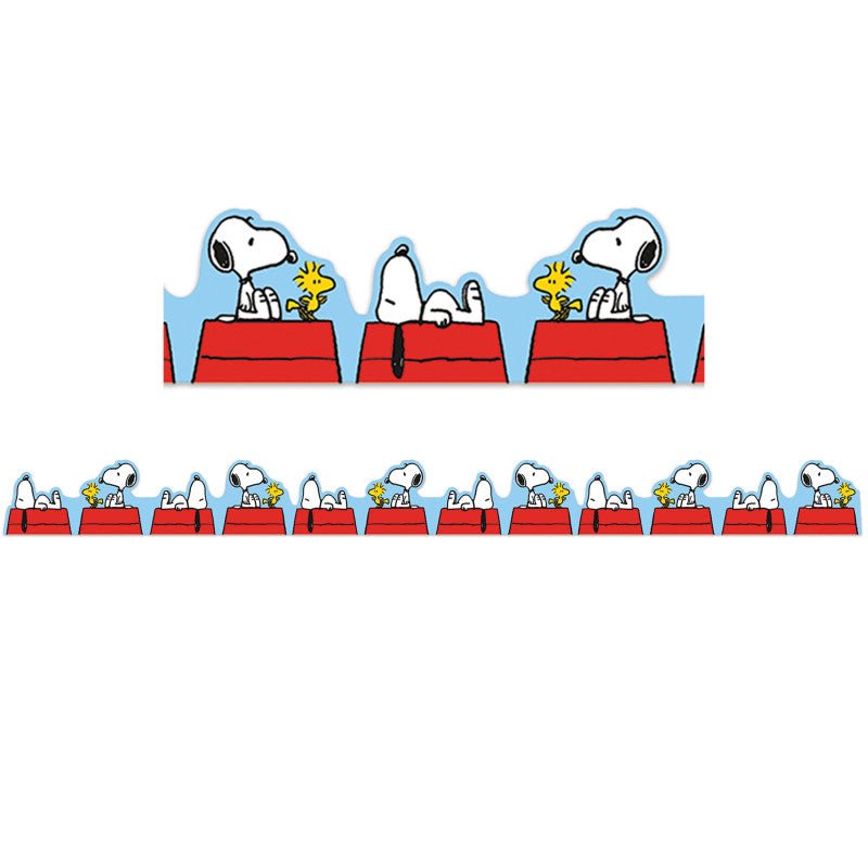 Peanuts Snoopy on Doghouse Extra Wide Trim-Borders-Tools 4 Teaching-Classroom Decor and More