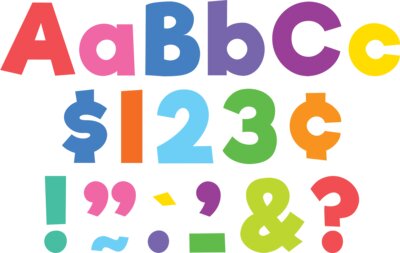 Colorful 4" Everyday Letters Combo Pack