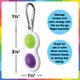 Fidget Popper Keychain - Purple/Green