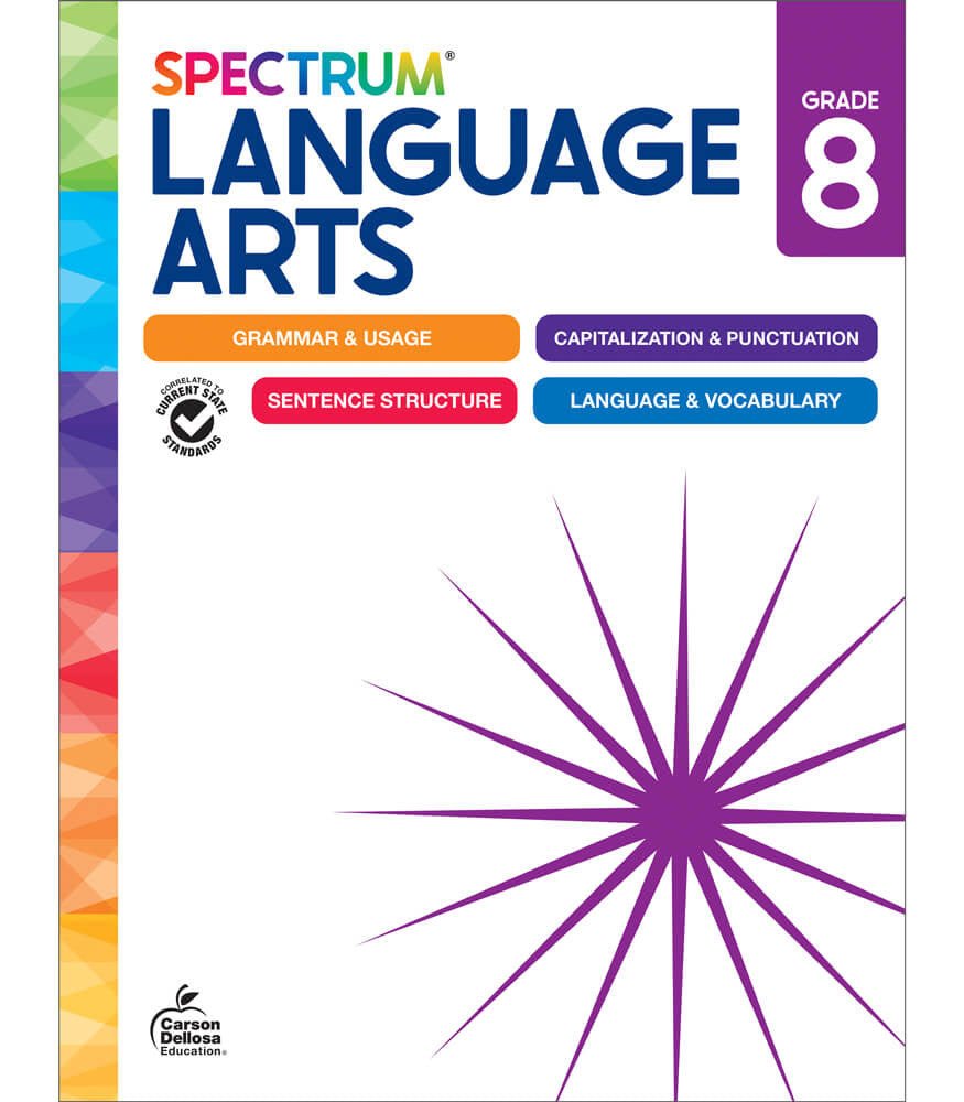 Spectrum Language Arts Workbook Grade 8 Paperback - Tools 4 Teaching