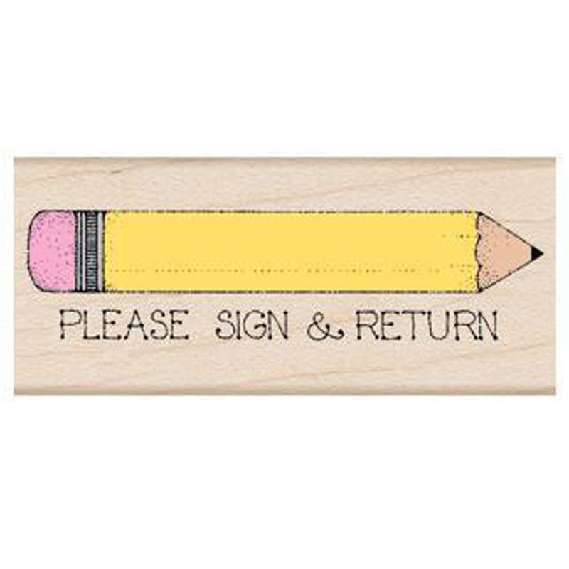 Please Sign & Return Pencil-Stamps & Stamp Pads-Tools 4 Teaching-Classroom Decor and More