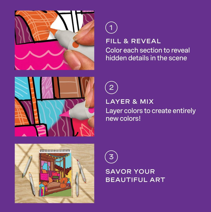 Lifelines® FlowArt® - Scented Color-To-Reveal | Fall is in the Air - Tools 4 Teaching