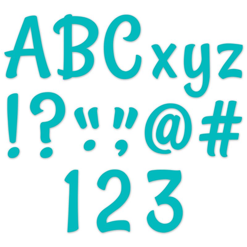 Stylish Turquoise 4" Designer Letters-Letters-Tools 4 Teaching-Classroom Decor and More