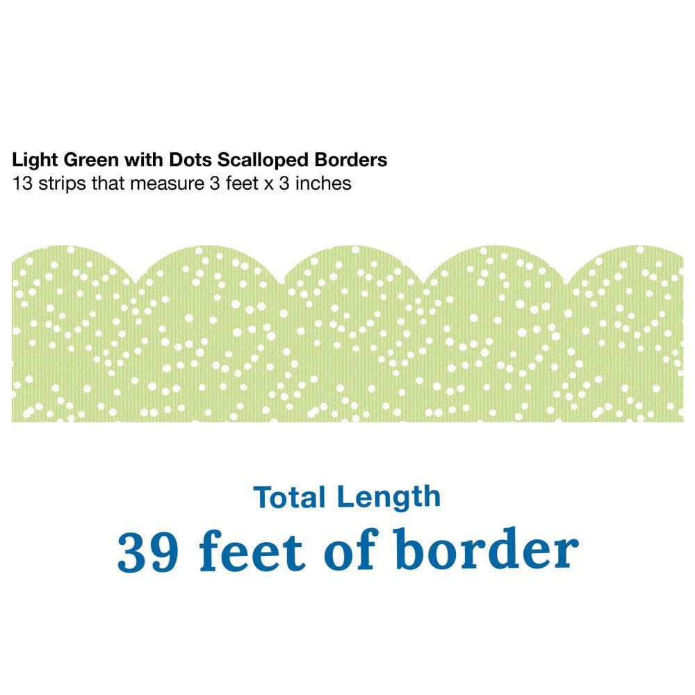 Crafty and Cool Light Green with Dots Border-Borders-Tools 4 Teaching-Classroom Decor and More