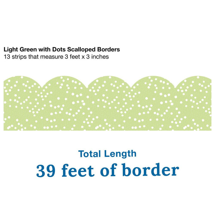 Crafty and Cool Light Green with Dots Border-Borders-Tools 4 Teaching-Classroom Decor and More