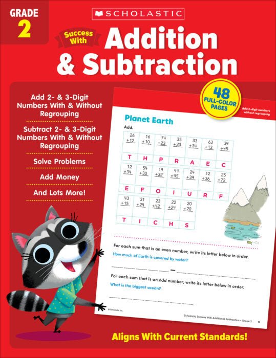 Scholastic Success With Addition & Subtraction Grade 2-Math Books-Tools 4 Teaching-Classroom Decor and More