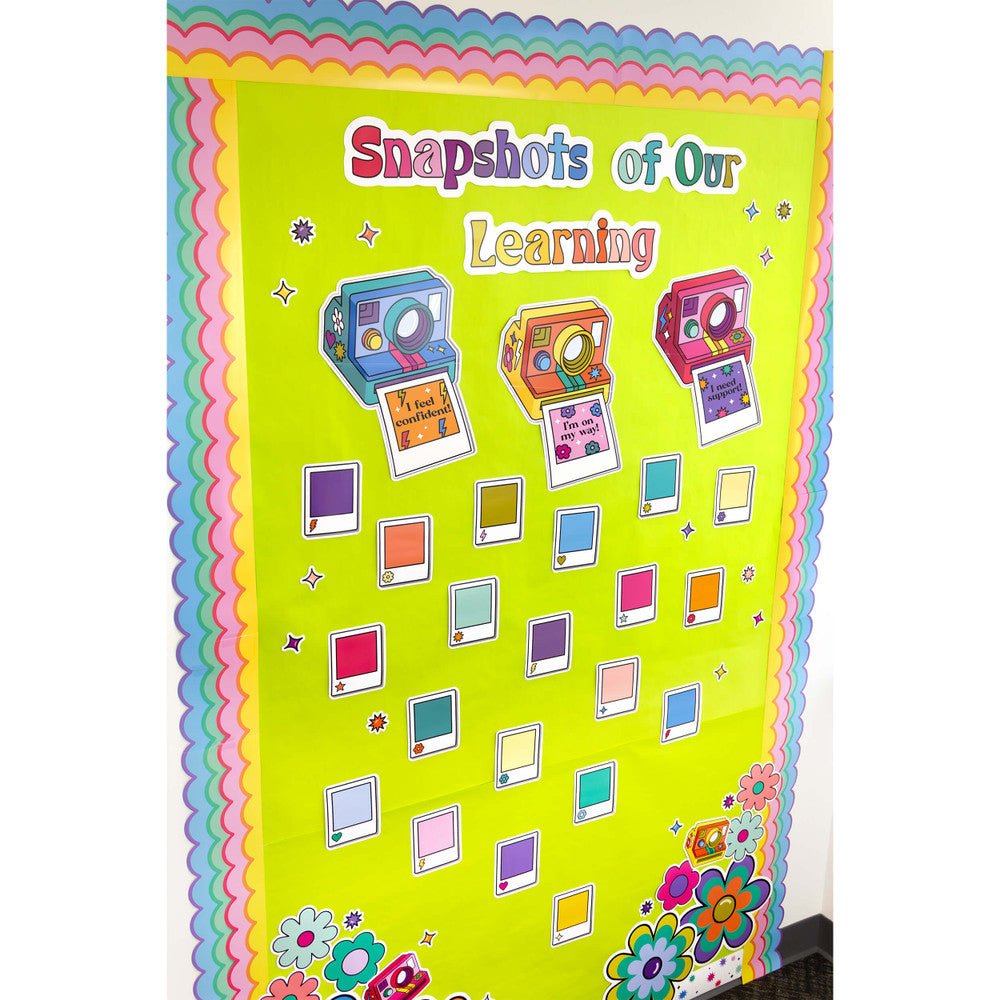 Retro Remix Prepunched Bulletin Board Set Snapshots of Our Learning-Bulletin Board Sets-Tools 4 Teaching-Classroom Decor and More