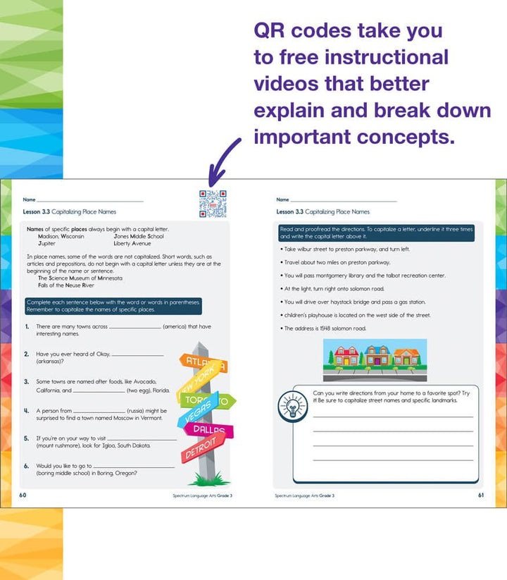 Spectrum Language Arts Workbook Grade 3 Paperback - Tools 4 Teaching