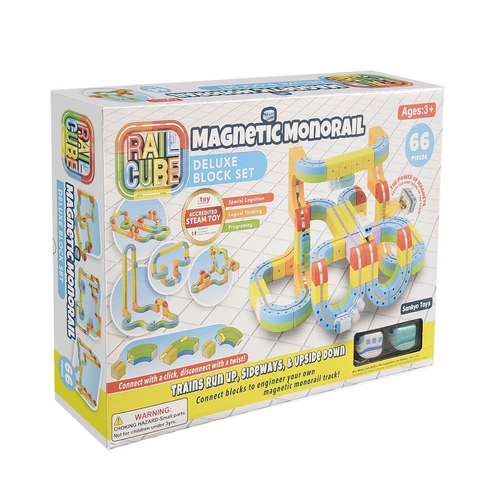 Rail Cube Magnetic Monorail Deluxe Set-Magnetic-Tools 4 Teaching-Classroom Decor and More