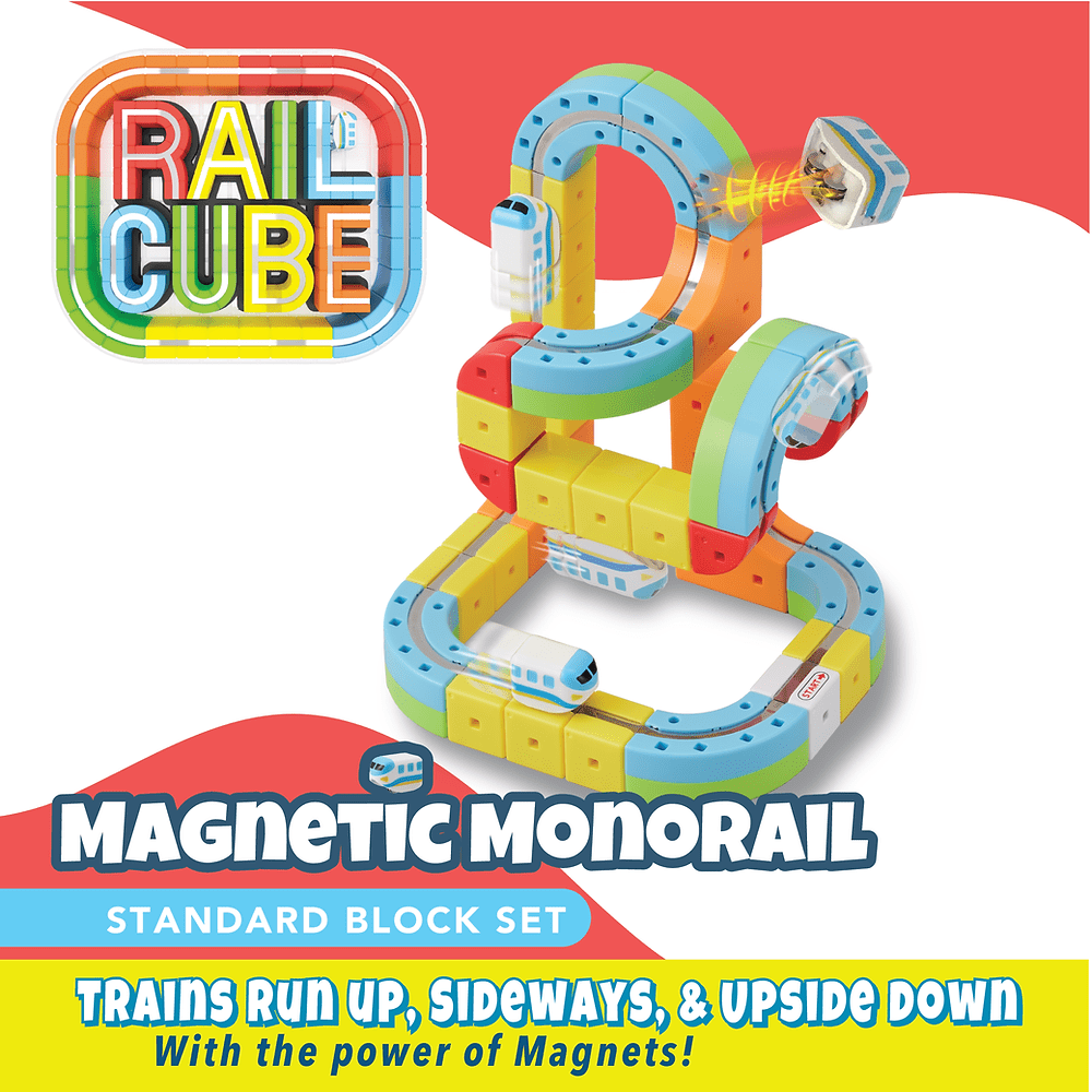 Rail Cube Magnetic Monorail Starter Set-Building-Tools 4 Teaching-Classroom Decor and More