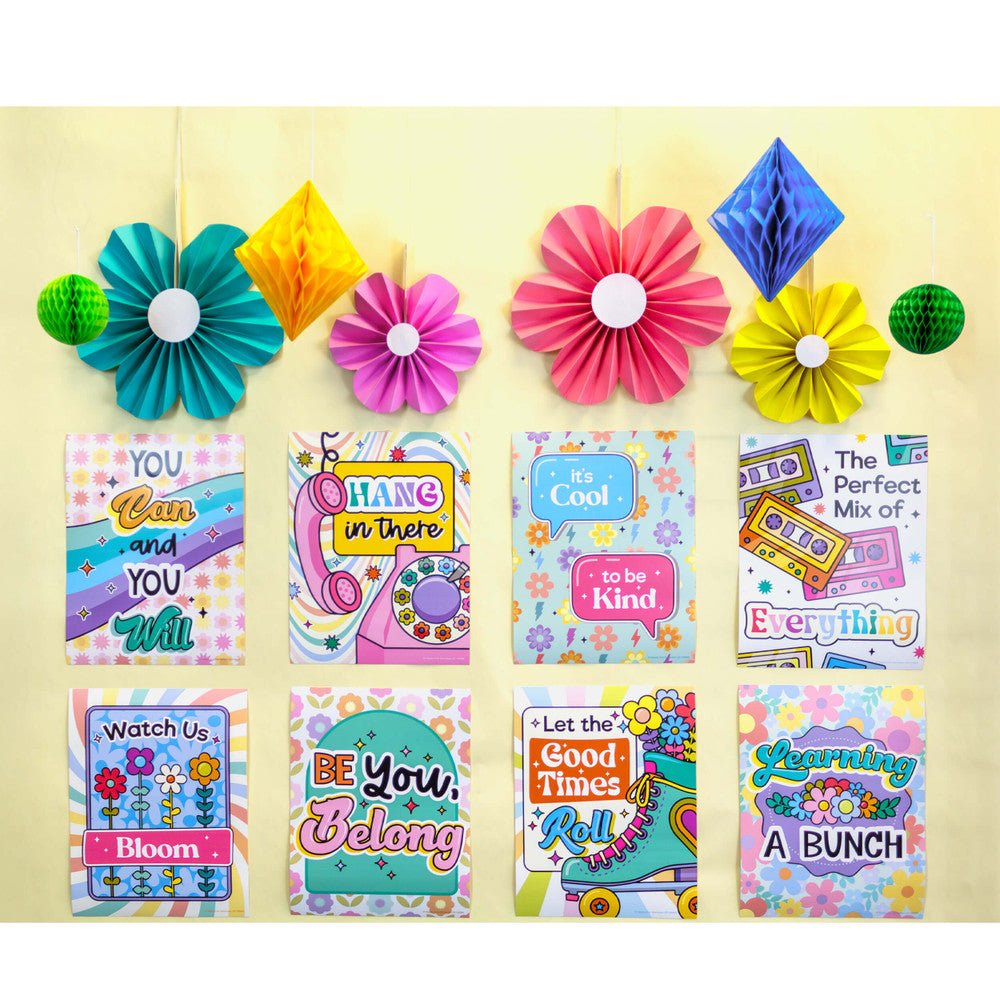 Retro Remix Flowers and Twinkles-Lanterns-Tools 4 Teaching-Classroom Decor and More