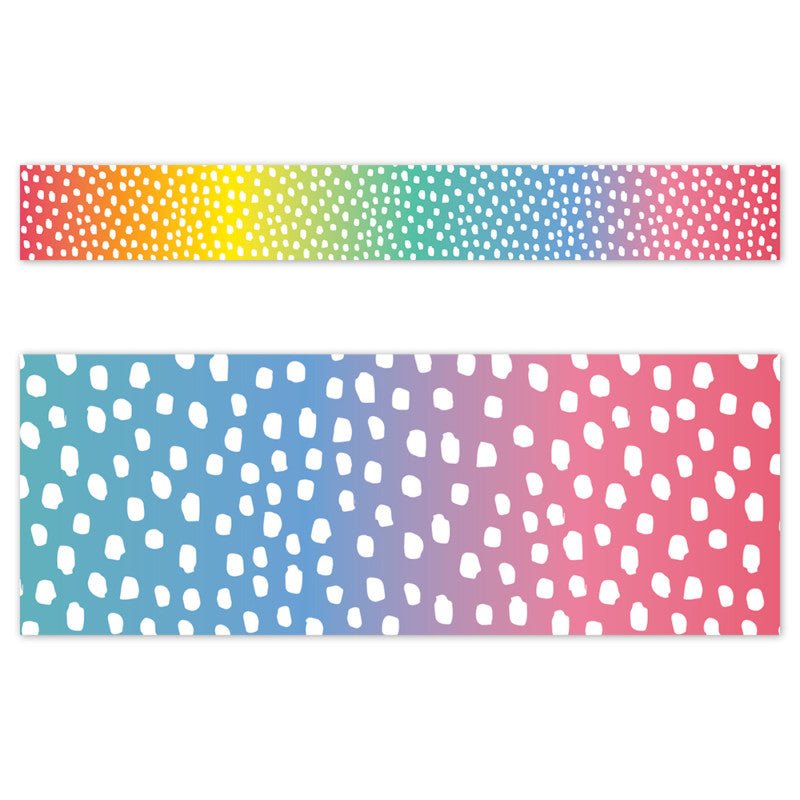 Core Decor Messy Dots on Rainbow EZ Border-Borders-Tools 4 Teaching-Classroom Decor and More