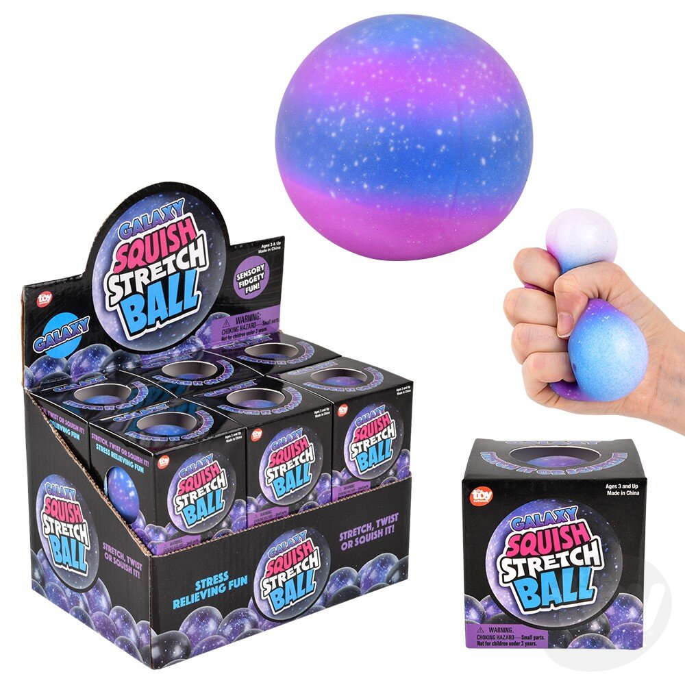 2.5" Squish and Stretch Galaxy Yummy Ball