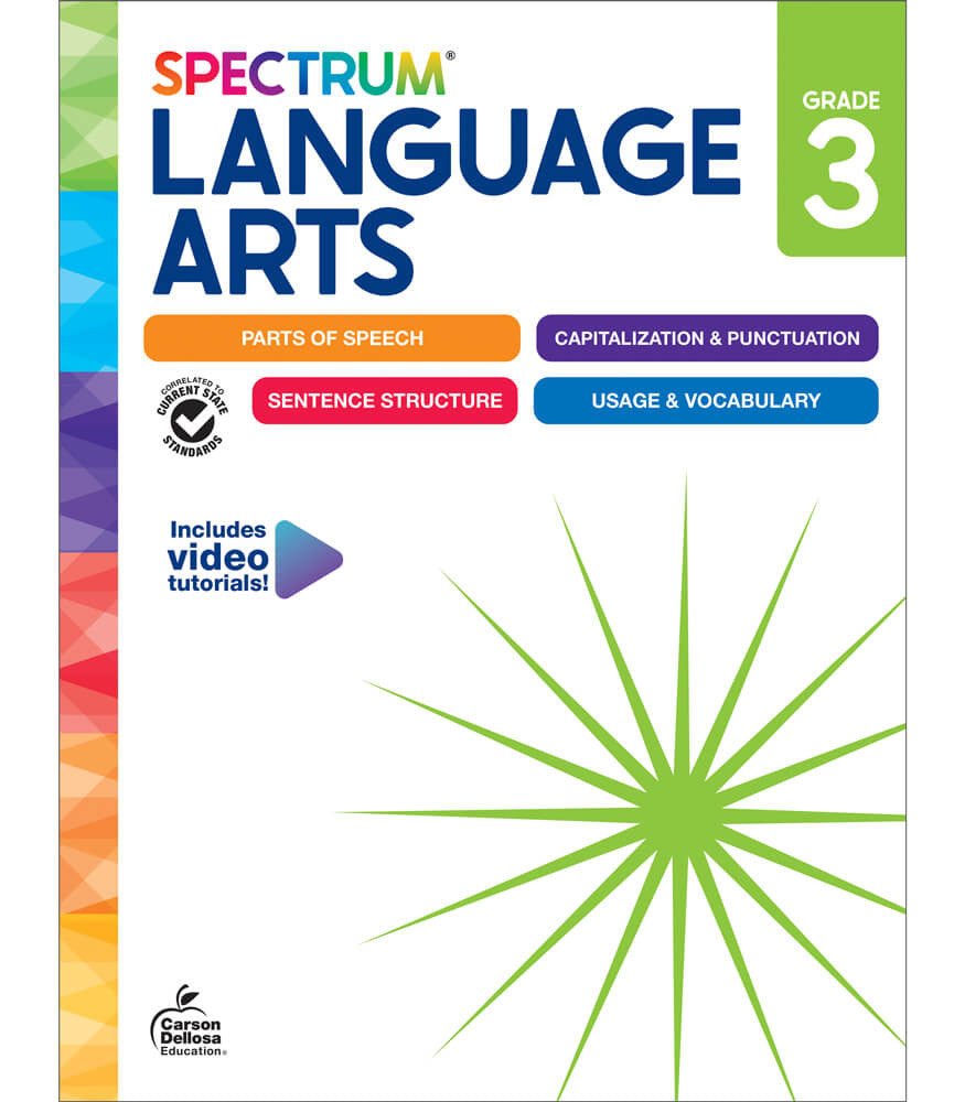 Spectrum Language Arts Workbook Grade 3 Paperback - Tools 4 Teaching