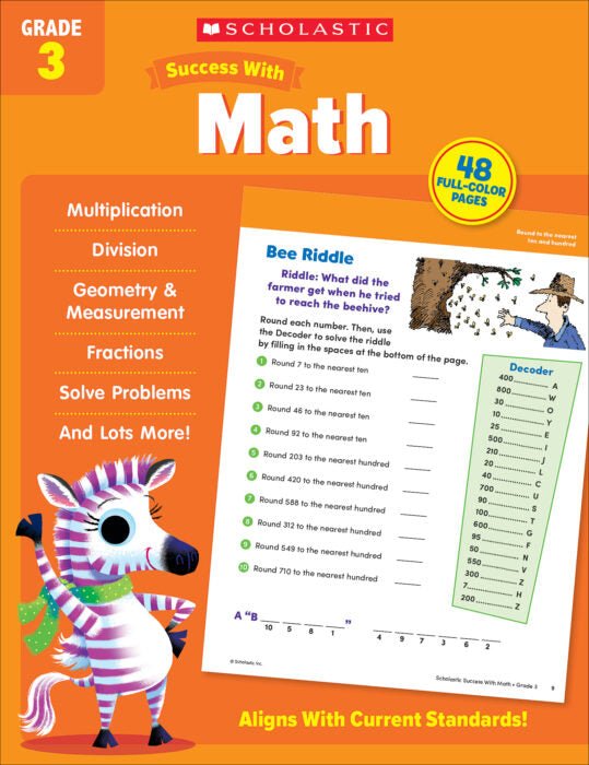 Scholastic Success With Math Grade 3-Math Books-Tools 4 Teaching-Classroom Decor and More