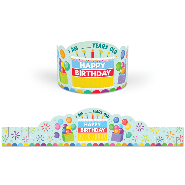Colorful Happy Birthday Crowns - Tools 4 Teaching