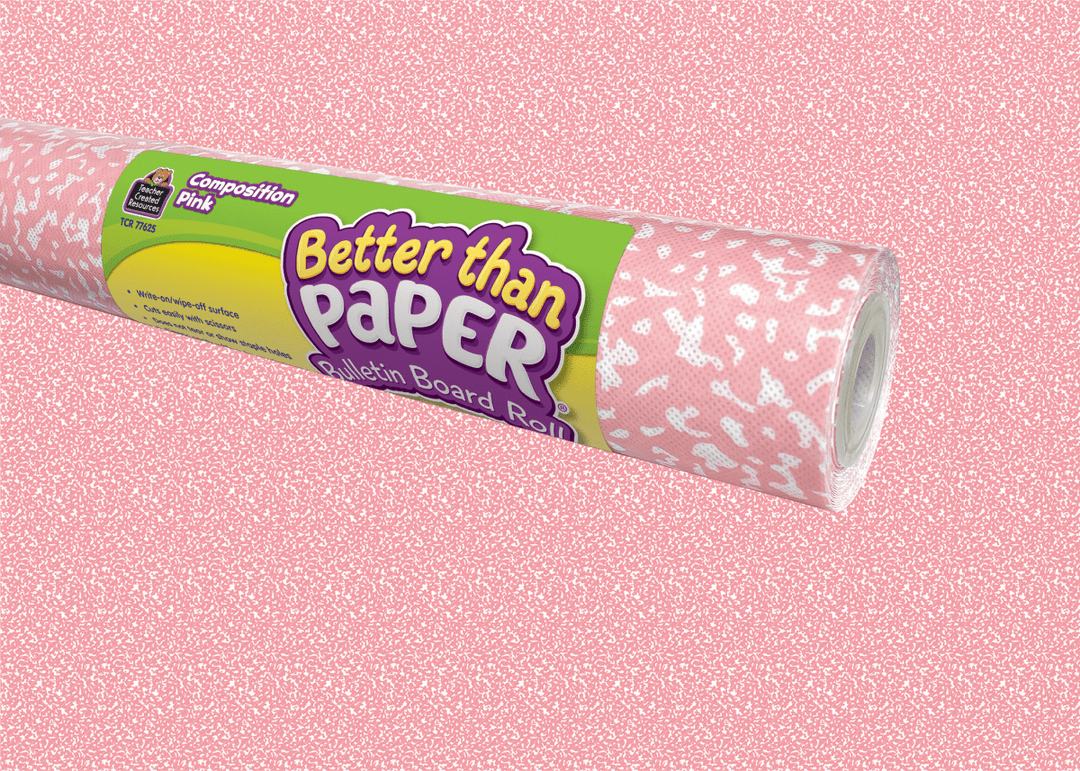 Better Than Paper® Bulletin Board Roll: Pink Composition - Tools 4 Teaching