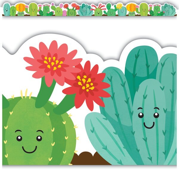 Happy Cactus Crew Magnetic Border-Borders-Tools 4 Teaching-Classroom Decor and More