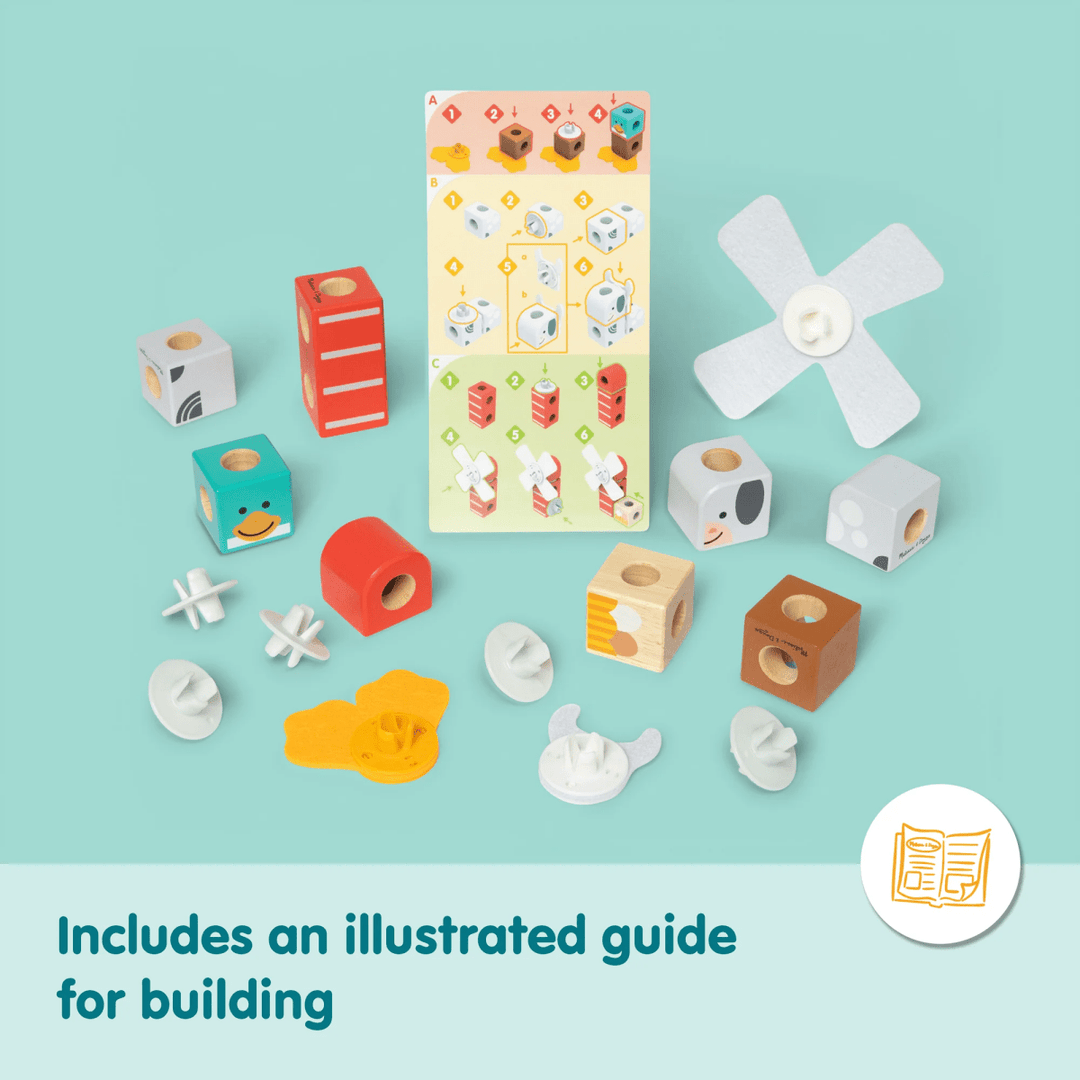 Blockables™ Farm Friends Play Set-Building-Tools 4 Teaching-Classroom Decor and More