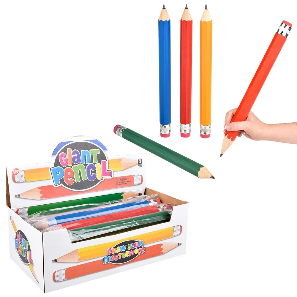 Giant Pencil 15" (Assorted)-Art Supplies-Tools 4 Teaching-Classroom Decor and More