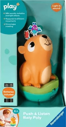 Push and Listen Roly Poly: Capybara-Baby & Toddler-Tools 4 Teaching-Classroom Decor and More