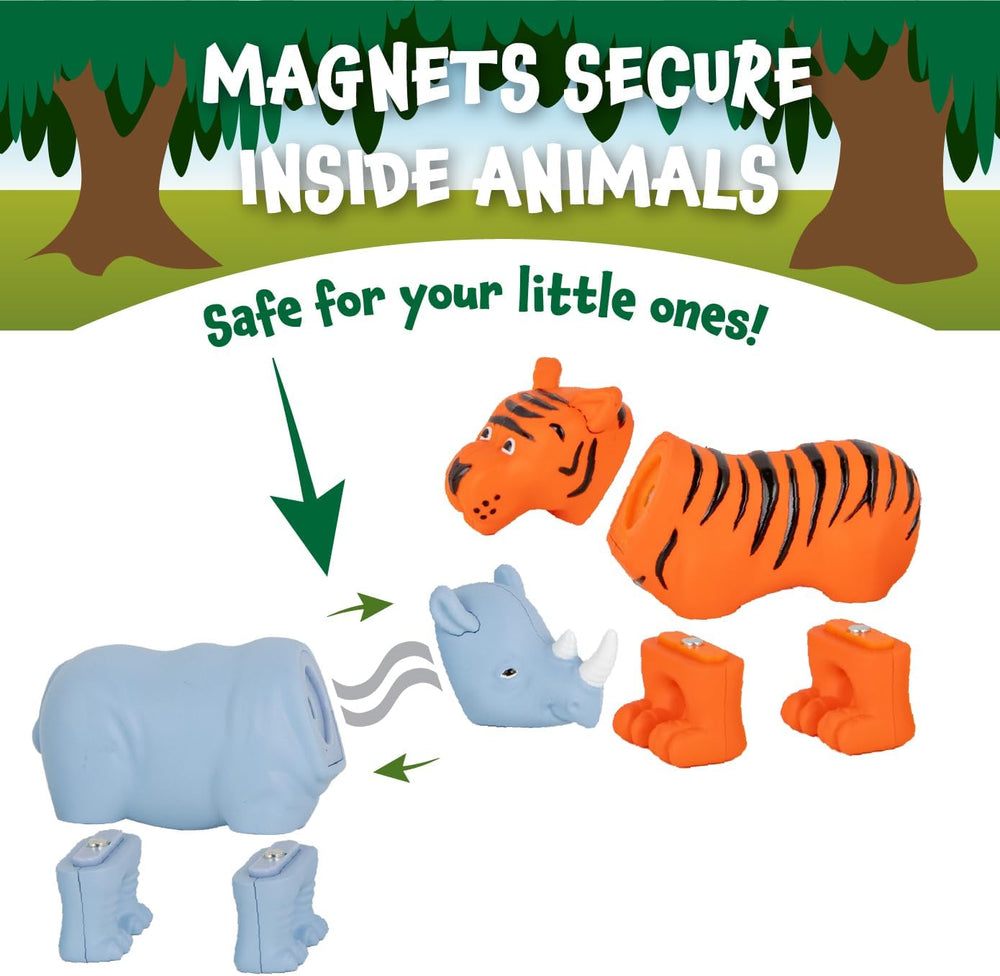 Mini Magnetic Mix or Match Animals Jungle Deluxe-Toys-Tools 4 Teaching-Classroom Decor and More