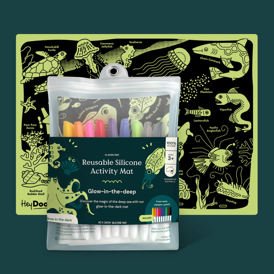Glow in the deep Classic Coloring &amp; Doodle Mat