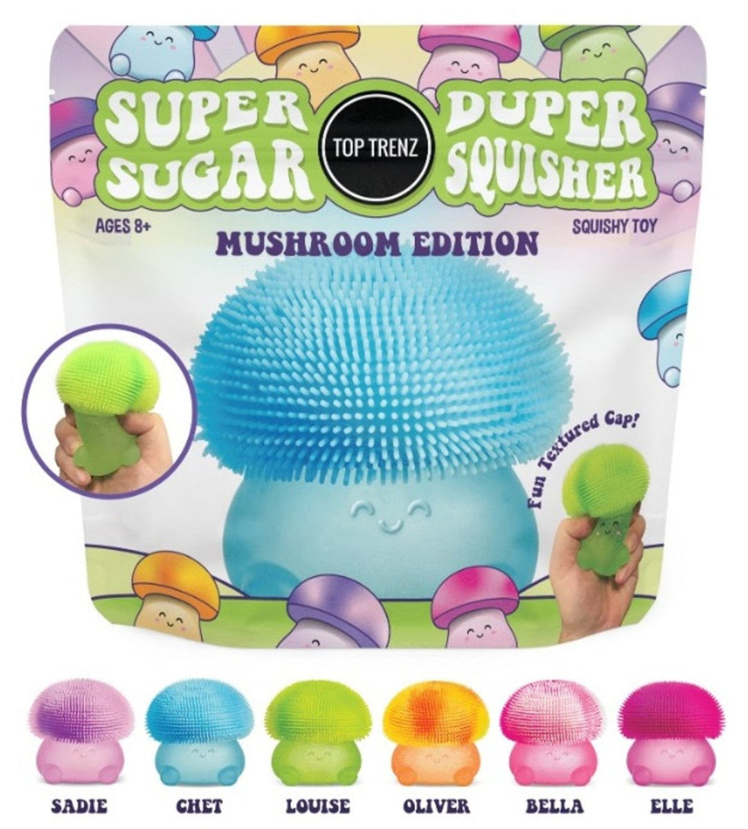 Super Duper Sugar Squisher - Mushroom (Assorted Colors)-Fidgets-Tools 4 Teaching-Classroom Decor and More