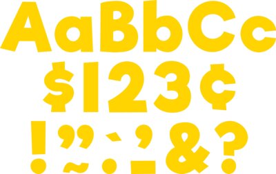 Yellow Gold 4" Everyday Letters Combo Pack