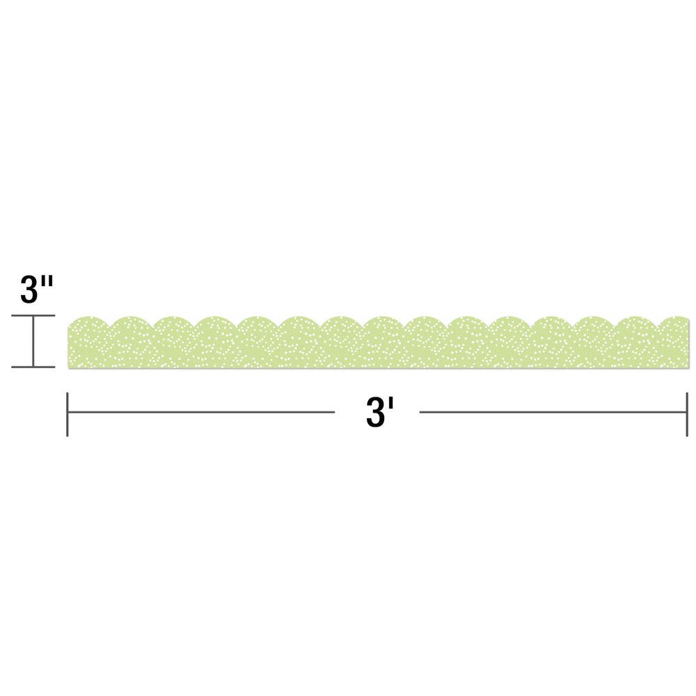 Crafty and Cool Light Green with Dots Border-Borders-Tools 4 Teaching-Classroom Decor and More