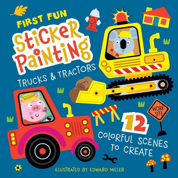 First Fun Sticker Painting Trucks and Tractors-Activity Pads-Tools 4 Teaching-Classroom Decor and More