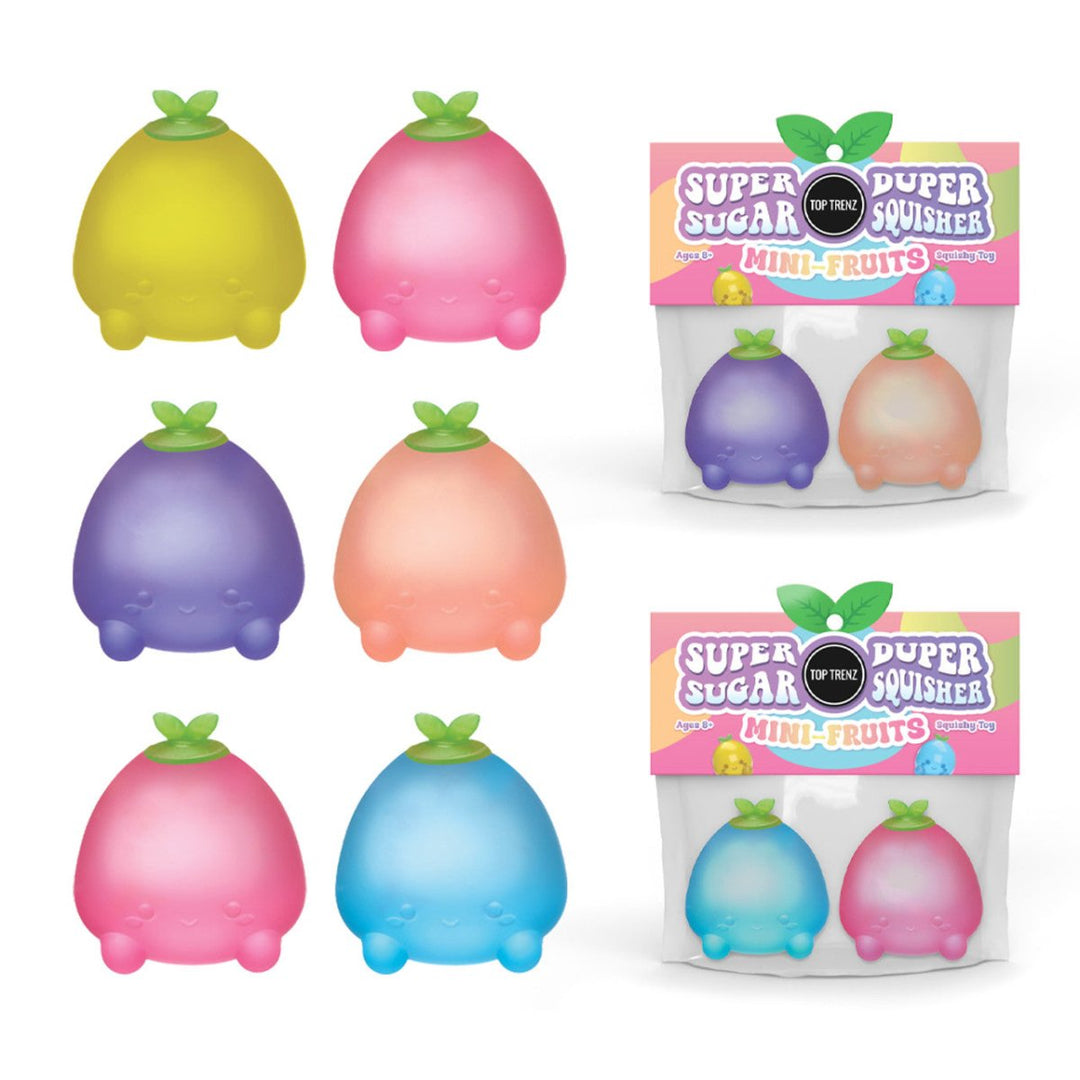 Super Duper Sugar Squisher - Mini Fruit 2 Pack (Assorted Colors)-Fidgets-Tools 4 Teaching-Classroom Decor and More